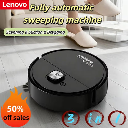 Lenovo 3-in-1 Low Noise Mini Sweeping Robot Intelligent Sweeping Integrated Fully Automatic Cleaning Sweeping Machine Appliance