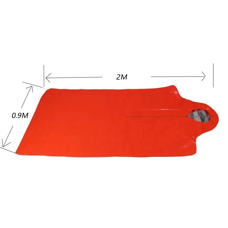 Outdoor emergency sleeping bag bundle pocket with reflective strip, ship rescue, anti overheating, camping and warmth equipment