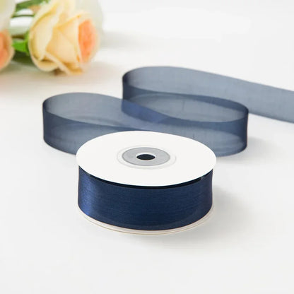 Beautiful Translucent Chiffon Ribbons 2.5cm Width DIY Handicraft Bowknot Festival Gift Box Packing Ribbons