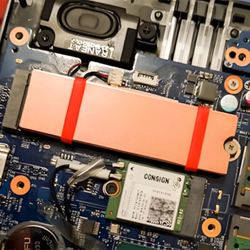 TEUCER M.2 Copper Heatsink NVMe 2280 SSD Copper Cooler Solid State Disk Radiator with Thermal Silicone Pad for Laptop Desktop