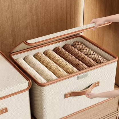 Fabric Box With Lid Large Storage Box Use Wardrobe Clothing Organizing  Quilt Storage Box Clothes Toys Storage Organizer