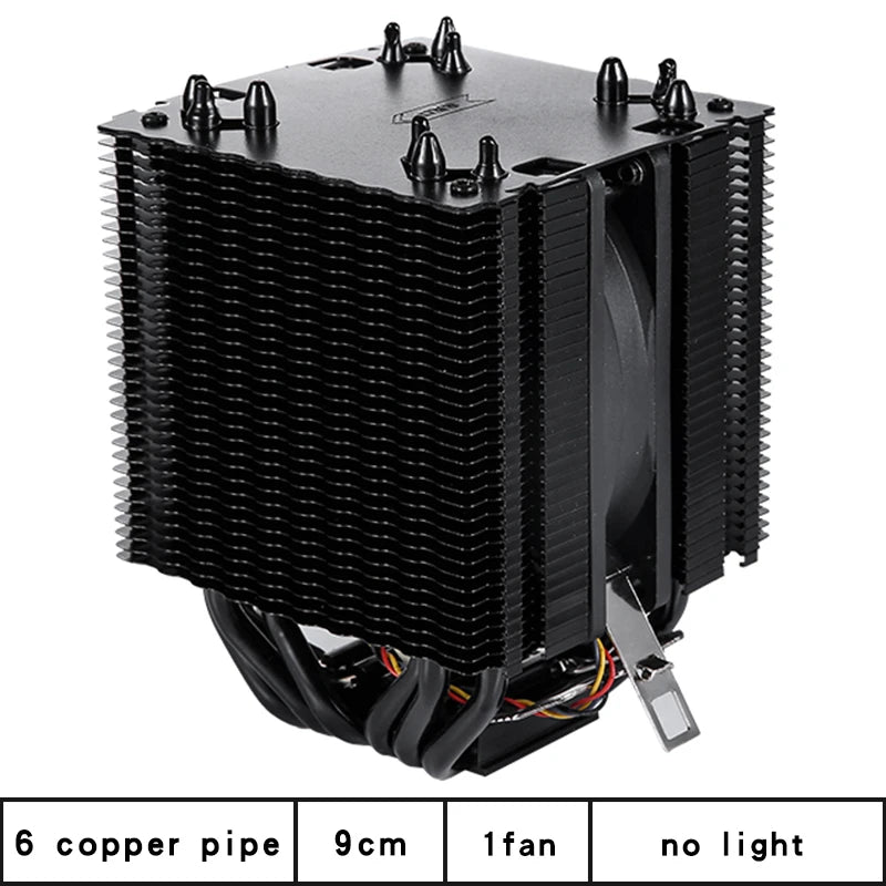 6 Copper Pipe Double Tower ARGB Cpu radiator Cooler 90MM 4Pin Fan 1200 1150 1155 1366 1700 AM3 AM4 X99 2011 PC Heat Sink 2011-V3