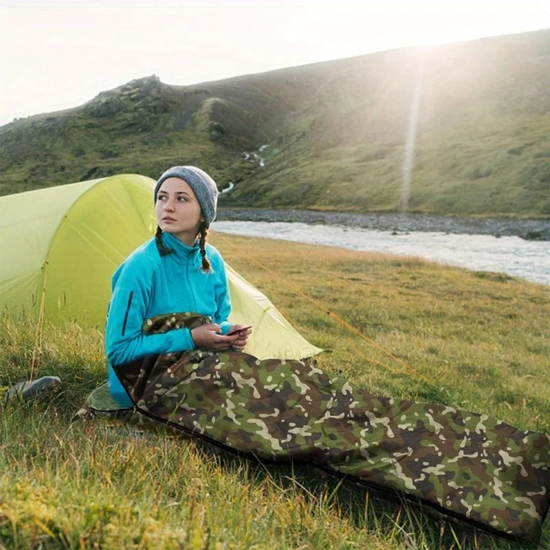 Envelope Digital Camouflage Sleeping Bag Outdoor Camping Camping Sleeping Bag Travel Warm Adult Winter Sleeping Bag