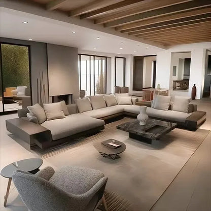 Modern Minimalist I-Shaped Modular Sofa Set for Hotels and Living Rooms