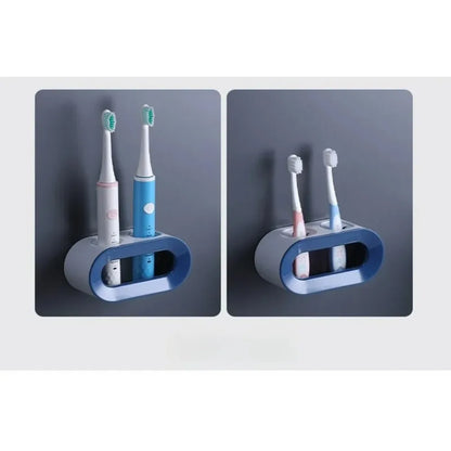 Toothbrush Stand Oral B Brush Holder Bathroom Accessories Electric Toothbrush Holder Double Hole Wall Toothbrush Organizer