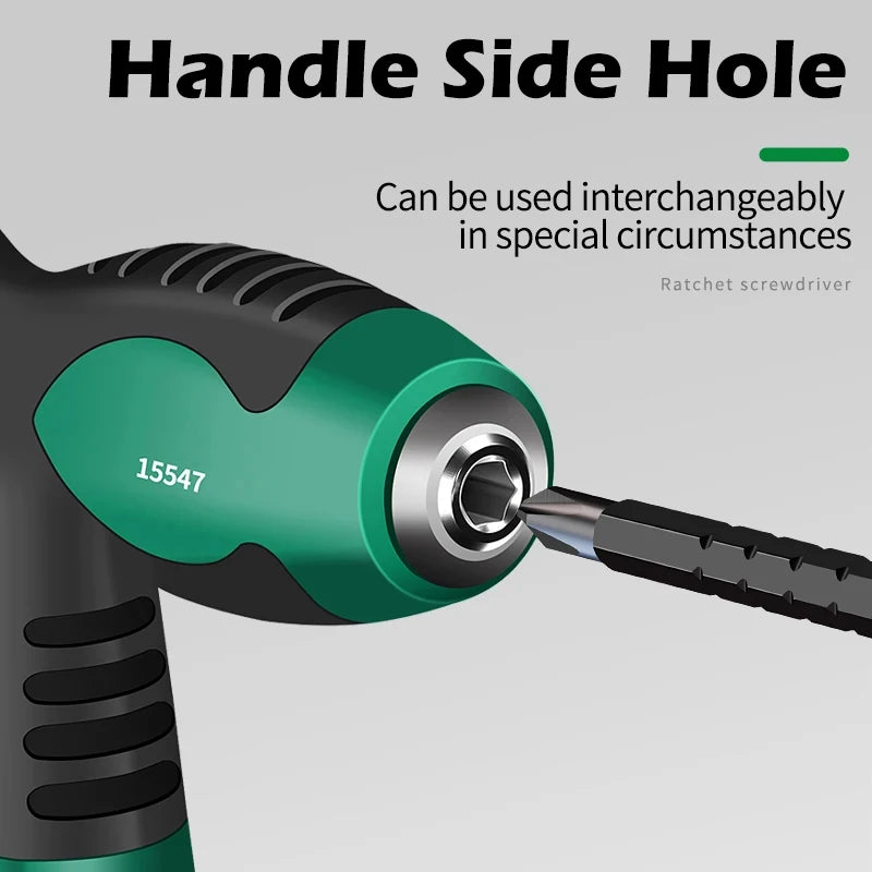 2 in 1 Ratchet Screwdriver Set T-shaped Adjustable Telescopic Nut Key Double Purpose Screw Driver Household Repair Hand Tools