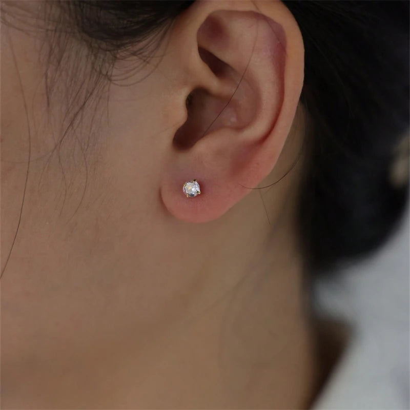 5-Pair Simple Zircon Flower Love Butterfly Earrings Weekly Gift Box for Women's Daily Personalized Festival Anniversary Gift