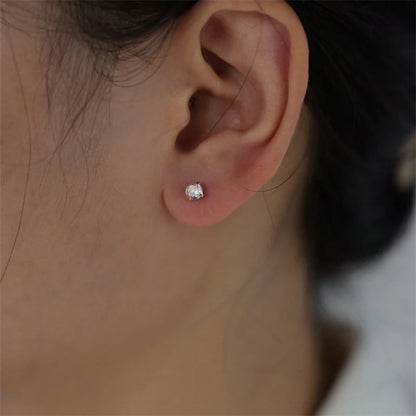5-Pair Simple Zircon Flower Love Butterfly Earrings Weekly Gift Box for Women's Daily Personalized Festival Anniversary Gift