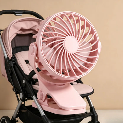 Portable USB Rechargeable Fan, Silent Strong Airflow Desktop Clip Fan, Mini Personal Fan for Student Dormitory Car Indoor