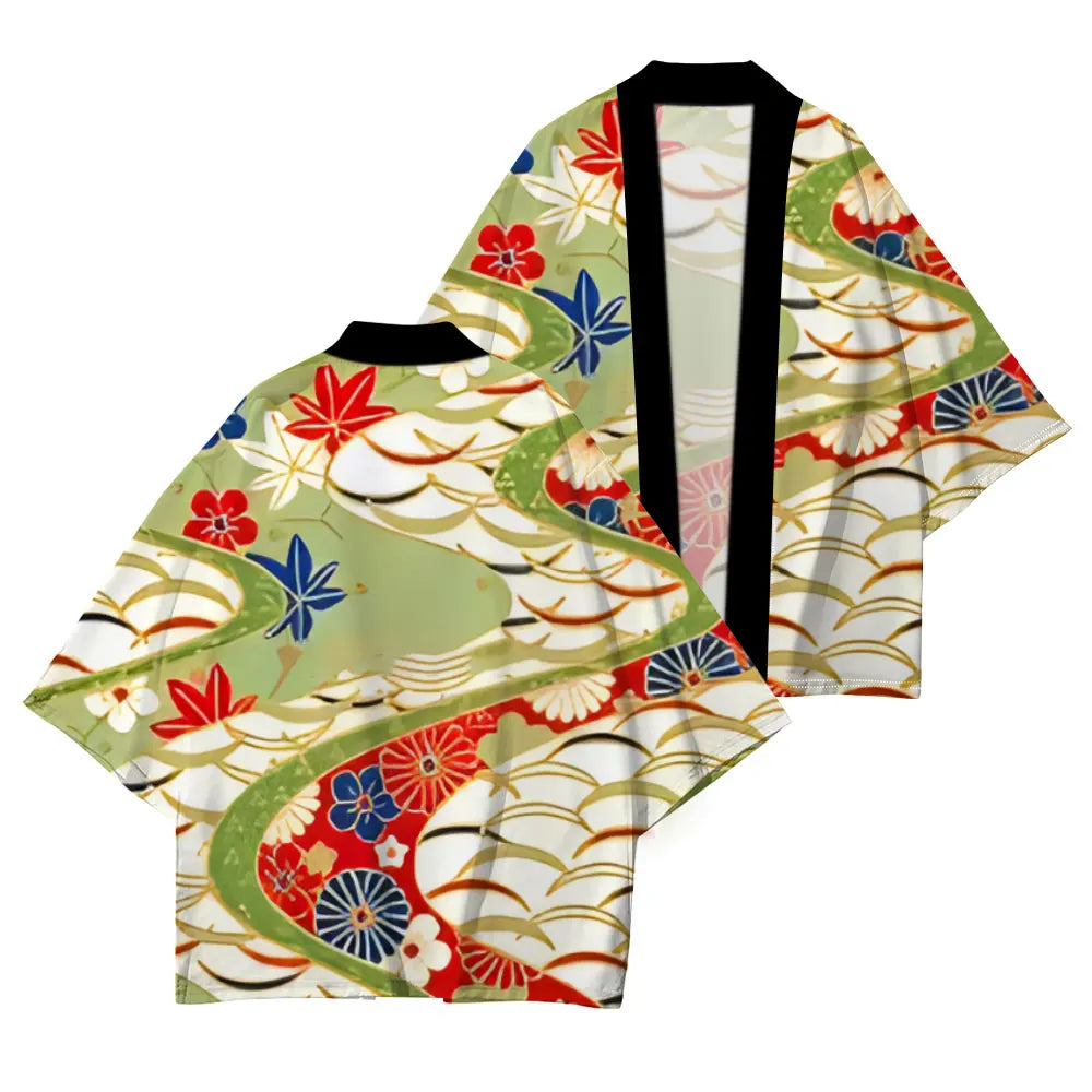 Casual Japanese Kimono Japanese Traditional Clothing Simple Printing Process Loose Comfortable High Quality Cardigan Half Sleeve
