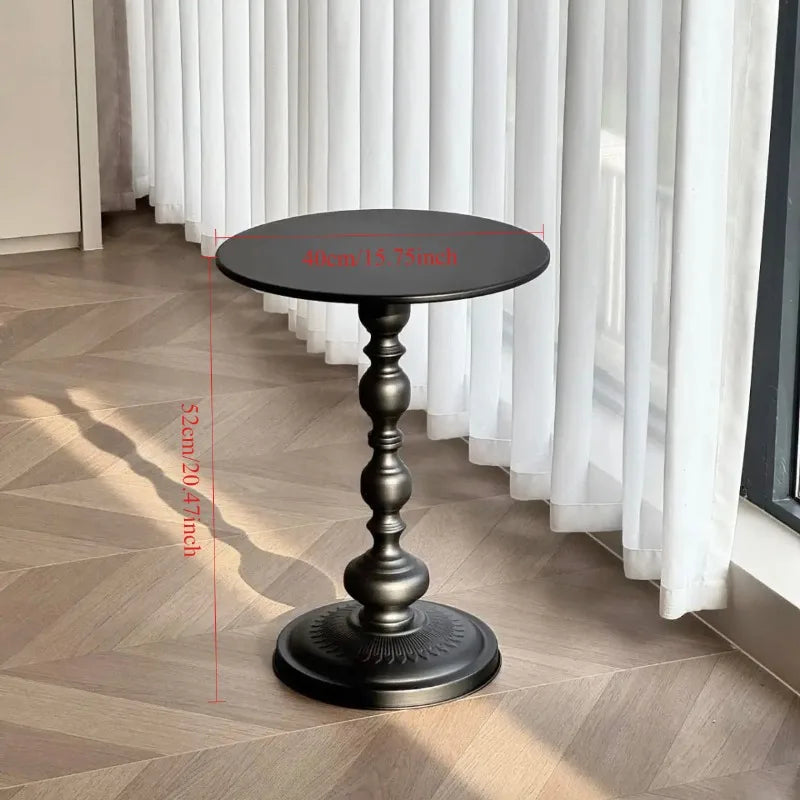 Retro corner few wrought iron bedside storage small round table sofa side few living room balcony household coffee table side