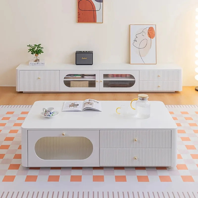 Aesthetic Trendy Coffee Table Modern Design Luxury Classic Coffee Table Beauty Storage Table Basse Living Room Furniture