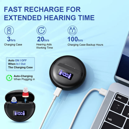 Personal headphones, with sound amplification, complete accessories, small and portable, comfortable for two-ear wearing Earbuds