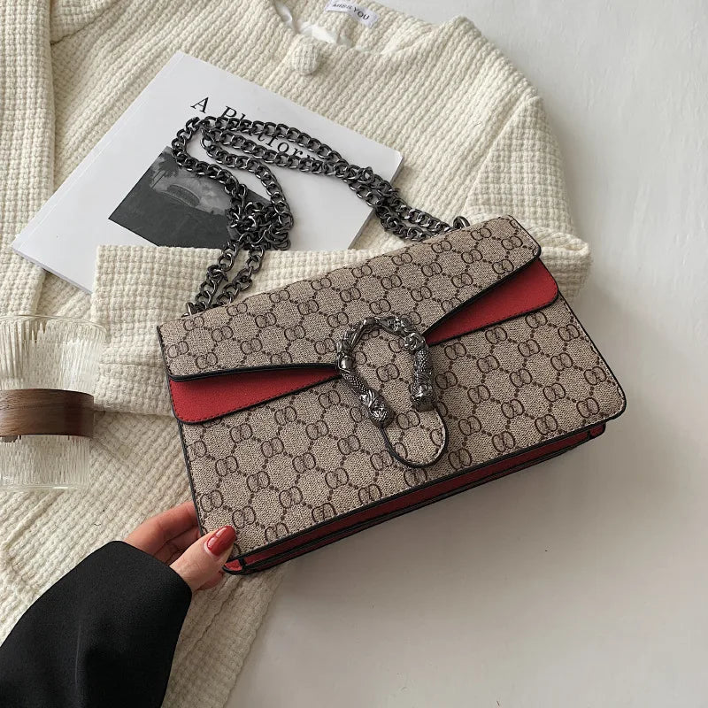 Fashion Popular Women's Bag Trend Brand Retro Chain Shoulder Bag High Quality Ladies Crossbody Bag Designer Luxury Handbag