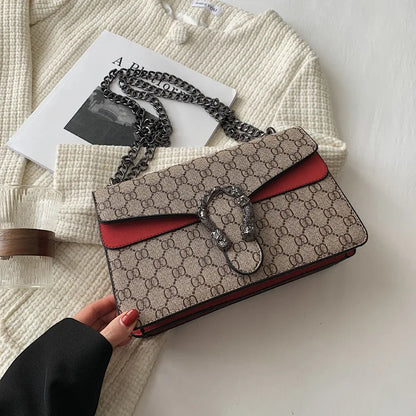Fashion Popular Women's Bag Trend Brand Retro Chain Shoulder Bag High Quality Ladies Crossbody Bag Designer Luxury Handbag