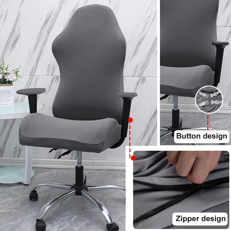 4pcs Gaming Chair Covers With Armrest Spandex Splicover Office Seat Cover For Computer Armchair Protector Cadeira Gamer