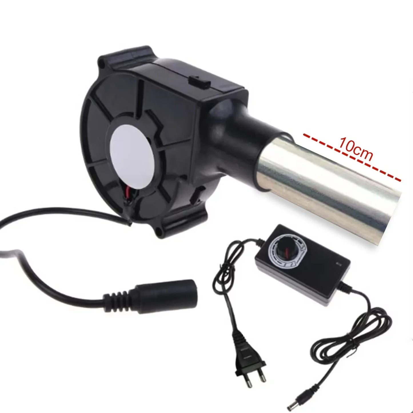220V BBQ Fan Handheld Cooking Tool Adjustable Speed Air Blower for Barbecue Grill Camping US EU Plug Portable