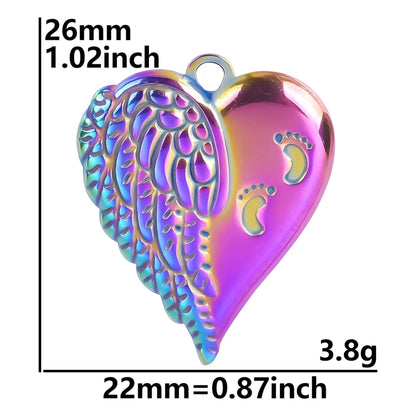 Color Brief Fashion Sense Of Design Pendant Mushroom Chain Heart-Shaped Feather Plant Rose  Marine Dolphin Pendants Diy Jewelry