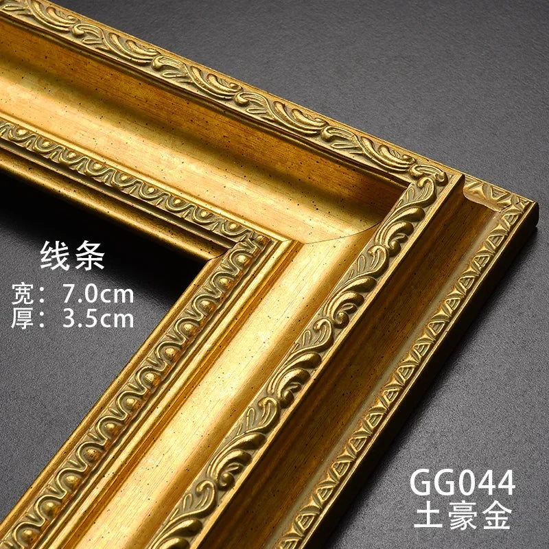 Gold Paint Frame Oil Paintings Wall Art Pictures Frames Embroidery Frame Home Decor Porta Retrato Digital Personalized Gift