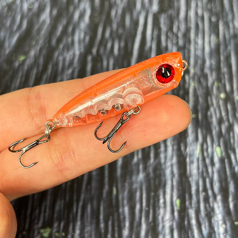 1 Stück 45 mm 3 g sinkender Bleistift-Angelköder Mini Popper Walking Dog künstlicher Hartköder Pesca Wobbler Swimbait Tackle Zubehör