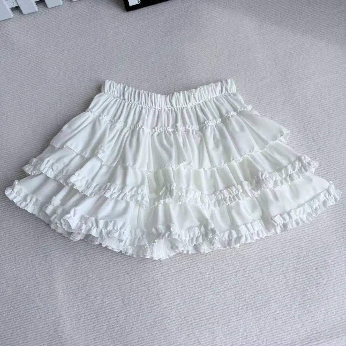 Sweet And Spicy High Waist Puffy Half-length Skirt for Women Anti-exposure Bow-knot Short Cake Skirt Spring Summer New Style