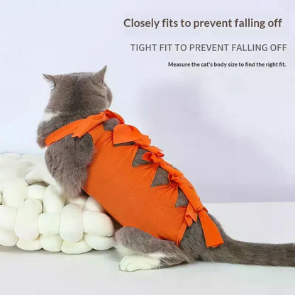 Pet Neutering Suit Cat Postoperative Recovery Anti Licking Clothing Adjustable Cat Wound Protective Clothes Pet Supplies