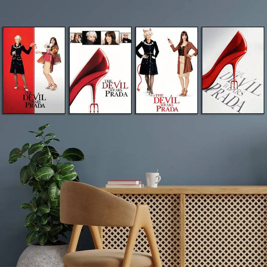 Movie The Devil Wears Prada Poster Gallery Prints Self Adhesive Home Decor Decoration Wall Decals Living Room Sticker
