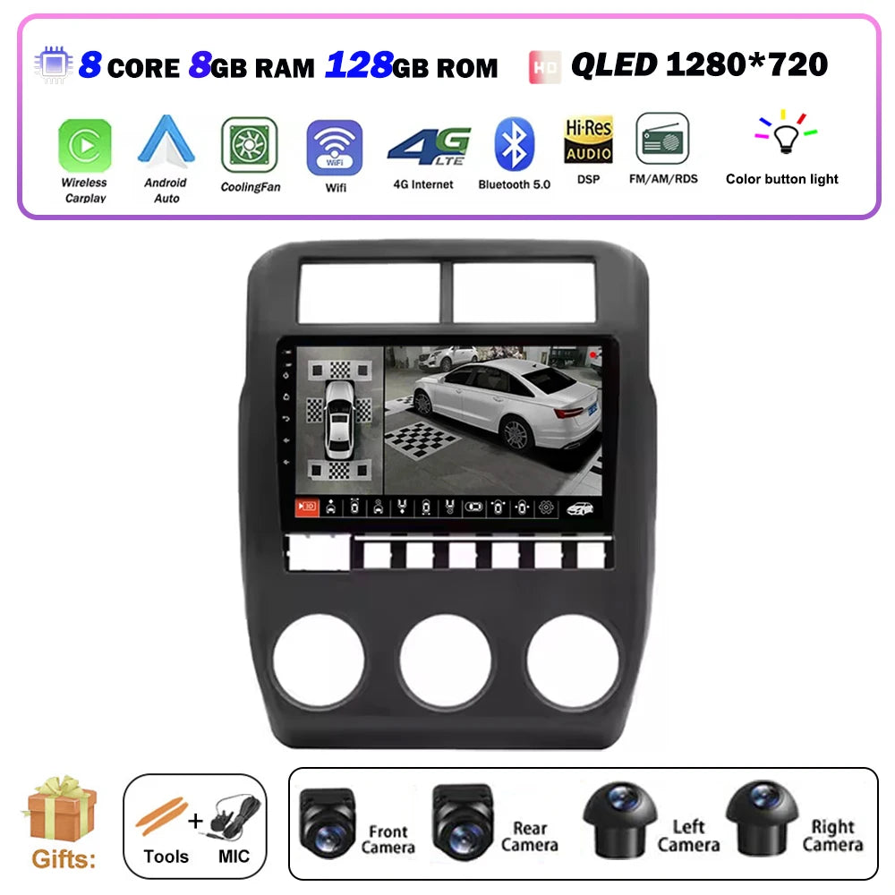 Car Radio Multimedia Video Player GPS Navigation QLED Touch Screen For Lada Niva 2021 - 2023 Android 16 Auto Wireless Carplay