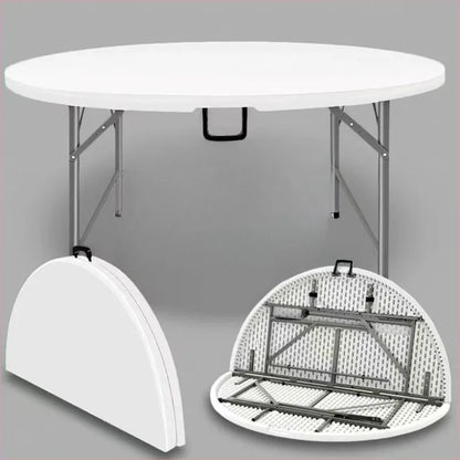 Folding Table Portable Dining Tables Elegant Simple Space Saves Round Table Economic Modern Plastic Foldable Tables Furniture