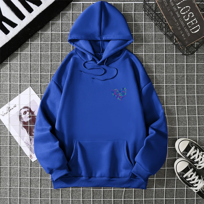 A Simple Depiction Of Love Printed Women Hooded Graphic Funny Hoodies O-Neck Loose Casual Tops Sport Street Fashion Sweatshirt