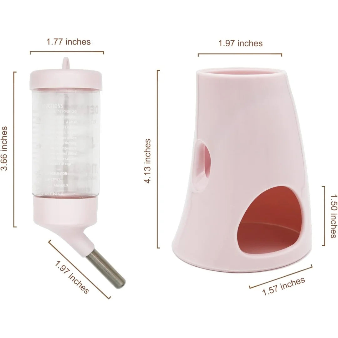 80-425ml Hamster Water Bottle with Stand Leak-Proof Dechatable Automatic Dispenser Small Pet Supplies for Guinea Pigs Rabbit Use