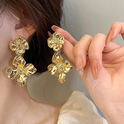 3.5 Cm Big Ball No Pierced Earclips Fashion Temperament Gold Plated Exaggerated Striped Round Clip Earrings for Women Party