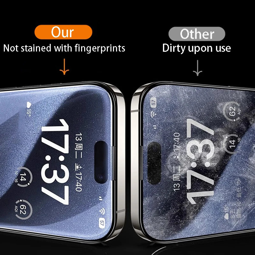 4 Stück Displayschutzfolie aus gehärtetem Glas für iPhone 16, 15, 14, 13, 12, 11 Pro Max und iPhone 7, 8 Plus, X, XS Max und XR