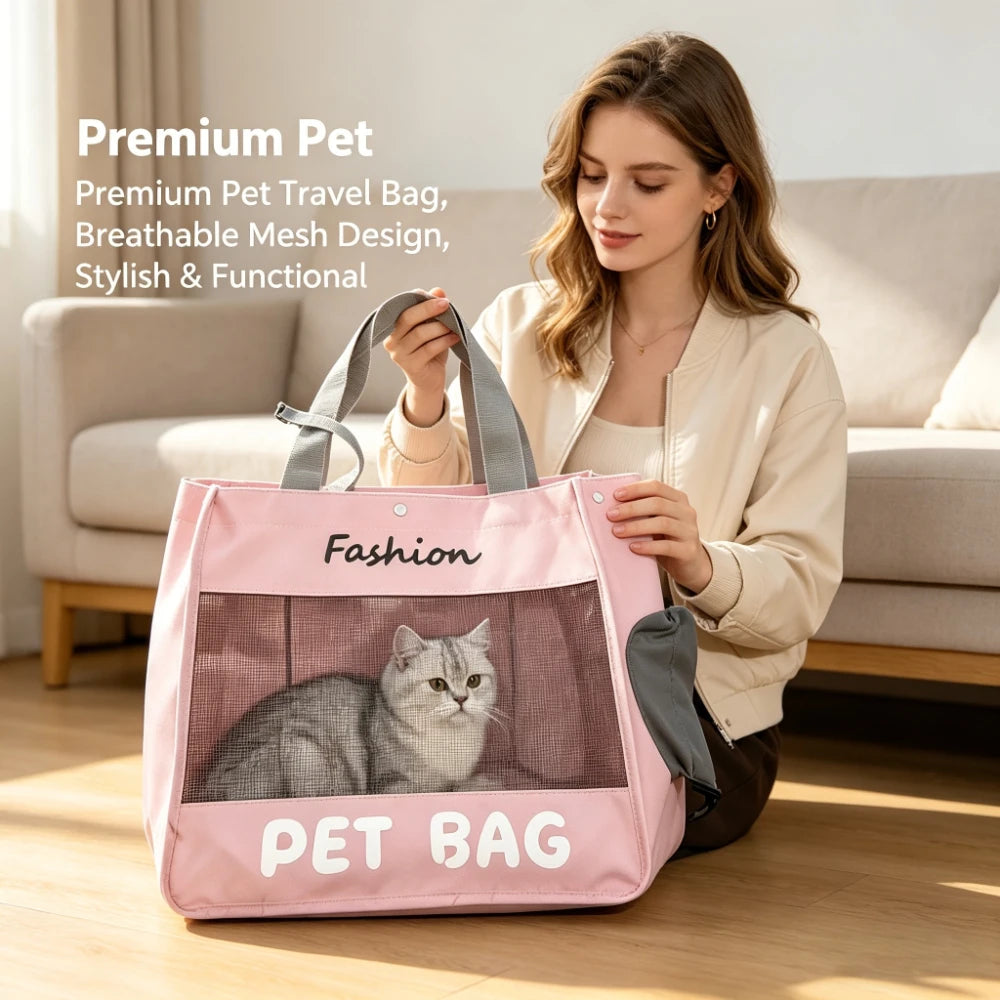 Breathable Pet Carrier Backpack, Outdoor Travel Carrying Bag for Cats Small Dogs Camping Walking Pet Supplies