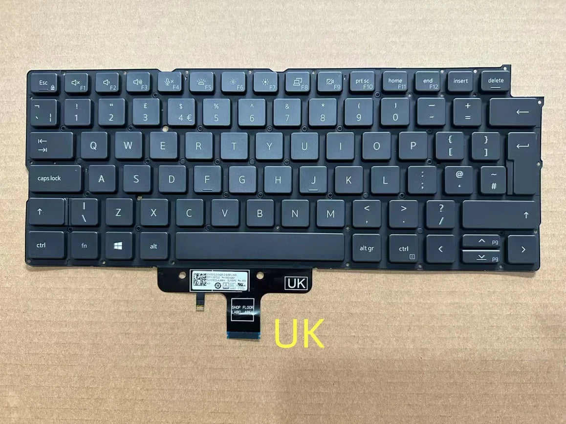 English/UK/French/Spanish Laptop Keyboard For DELL Latitude 9000 9410 9420 9430 Backlit