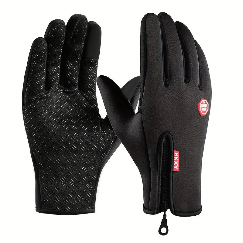Winterhandschuhe für Damen und Herren mit Touchscreen-Funktion, warm, für Outdoor-Aktivitäten wie Radfahren, Autofahren und Motorradfahren, winddicht und rutschfest.