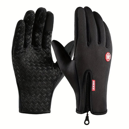 Winterhandschuhe für Damen und Herren mit Touchscreen-Funktion, warm, für Outdoor-Aktivitäten wie Radfahren, Autofahren und Motorradfahren, winddicht und rutschfest.