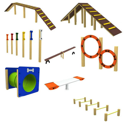 Outdoor Dog Exercise Play Equipment Training Park Tunnel Play Combination