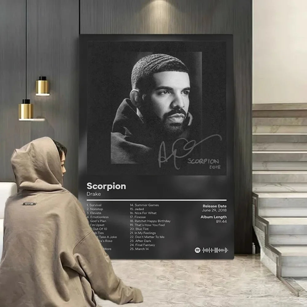 Canvas Painting Wall Decor Drake Pop Rap Music Album Cover Poster Aesthetic Rapper Hip Hop Rock Nothing Was The Same Her Loss