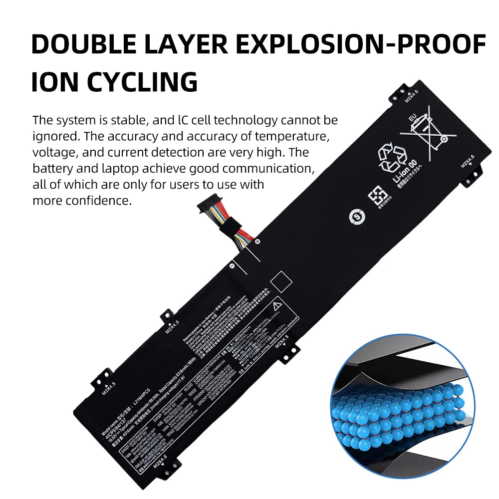 New L21M4PC5 15.52V 99.9WH Laptop Battery For Lenovo Y9000K R9000K ARHA7 2022 series