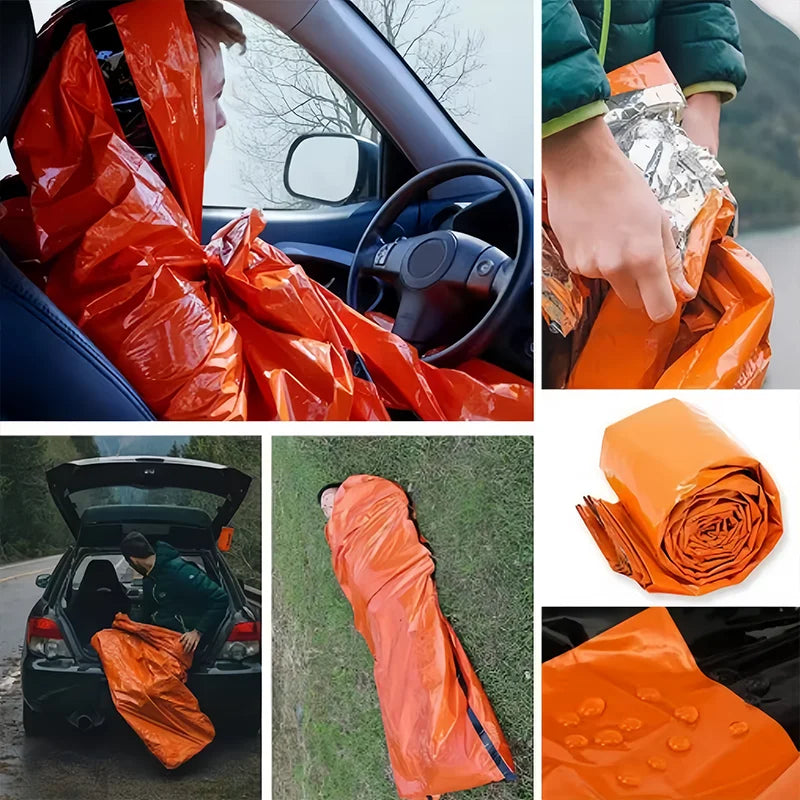 Waterproof Lightweight Thermal Emergency Sleeping Bag Bivy Sack Survival Blanket Bag CampingHiking, Outdoor Activities Equipment
