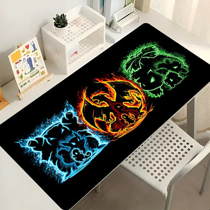 Gaming Mouse Pad Kawaii Mousepad Gamer Desk Mat Cartoon P-pokemonS Keyboard Pad Computer Table Surface For Accessories Mausepad