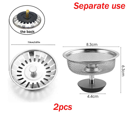 Kitchen Sink Stainless Steel Filter Sewer Mesh Strainers Disposable Sink Filter Mesh Bags Bathroom Floor Drain Hair Waste Filter