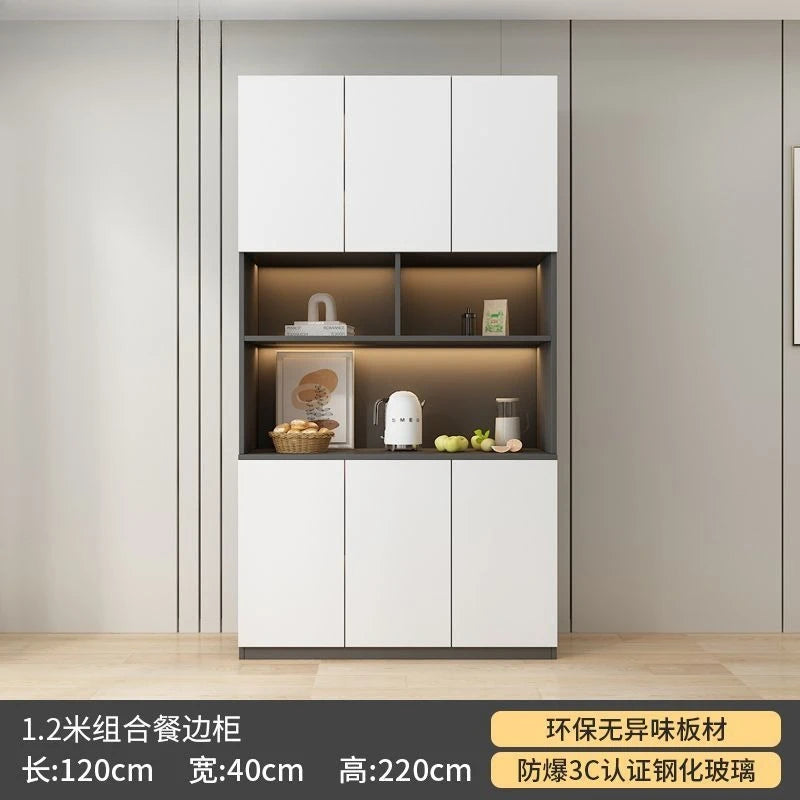 Side cabinet, wall cabinet, premium version, living room storage cabinet, track glass door