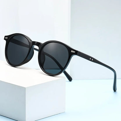 Small-Frame Round Myopia Sunglasses Retro Brand Designer Sun Glasses UV400 Shades Eyewear Men Goggles Diopter 0 To -4.0