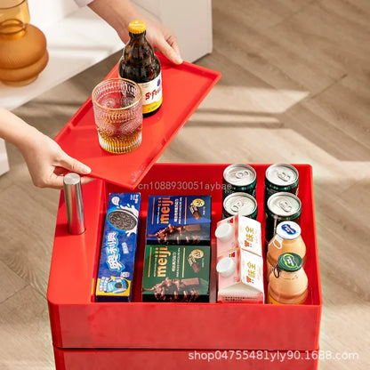 360 Rotating Removable Bedside Table File Cabinet Storage Office Multi-layer Drawer Simple Ins Side Few Storage Cabinet