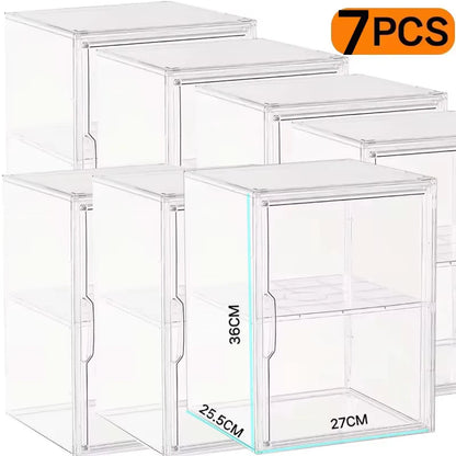 Multifunctional Foldable Storage Box Organizer for Figurines, Jewelry, Makeup, Blind Box, Bag Display – Super Big Acrylic Case