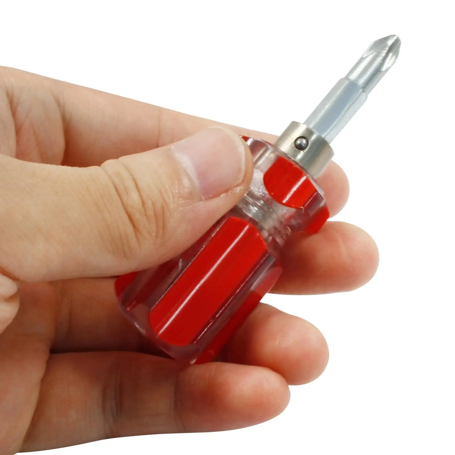 Double-Bit Screwdriver, 1 PCS Stubby Screwdriver with Phillips and flathead Headed, Tool for DIY, Repair & Maintenance Projects