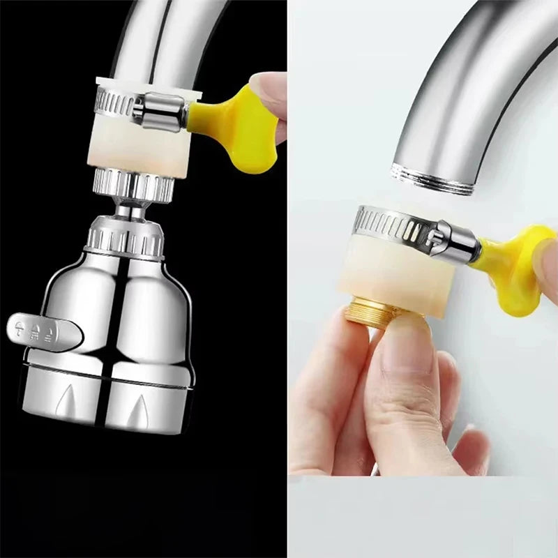 30mm Universal Hose Adapter Metal Faucet Connector Kitchen Hose Adapter Silicone Multi-purpose Connector Pipe Fittings Tools