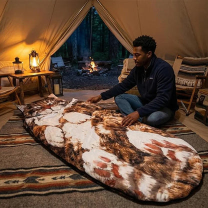 Cartoon Flat Cat Print Washable Sleeping Bag Home  Outdoor Camping Picnic Portable Multi-purpose Blanket Cute Accessories Gifts